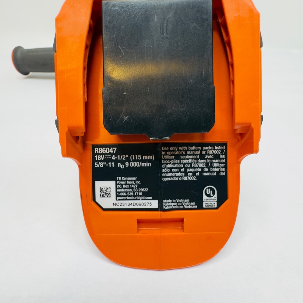RIDGID R86047B 18V Brushless 4-1/2 in. Angle Grinder Tool Only - Picture 6 of 10